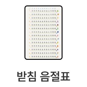 받침 음절표