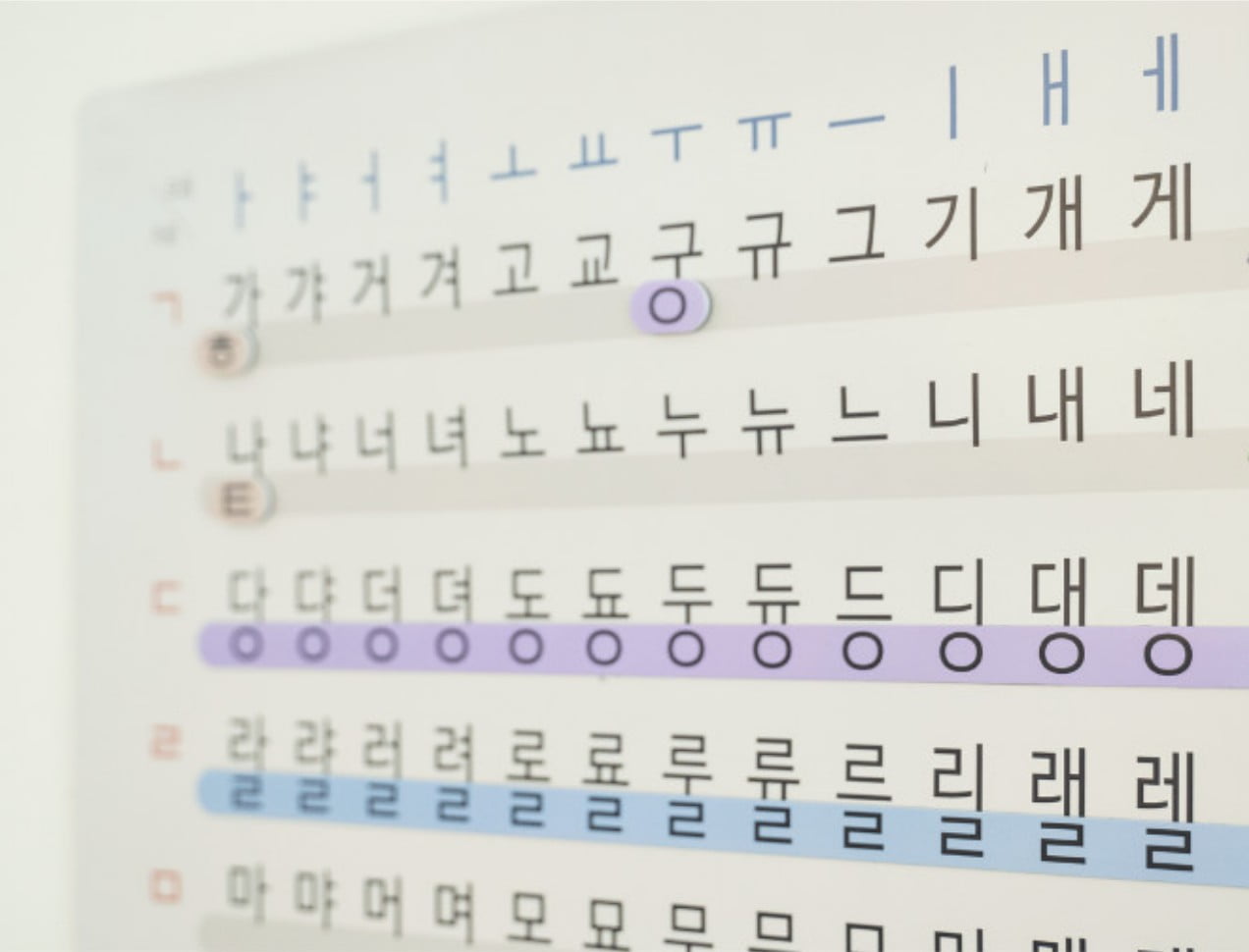 받침 자석을 붙였다 떼며 노는 모습
